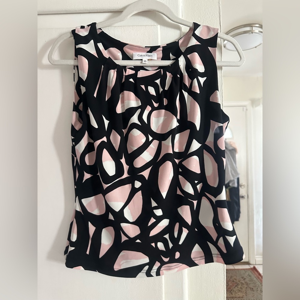 Calvin Klein Black Blouse • XS • Classic Office Top • Gently Used